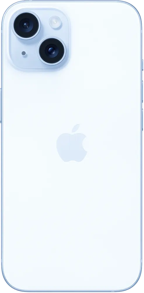 iPhone 15 Single SIM Mobile, 128GB Internal Memory, 6GB RAM, 5G Network, Light Blue