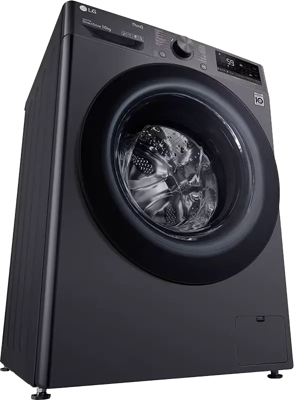 LG Vivace Full Automatic Washing Machine, Front Load, 10 Kg, 1400 Rpm, Inverter, Steam Wash, Dark Gray, F4Y5RYGYJV