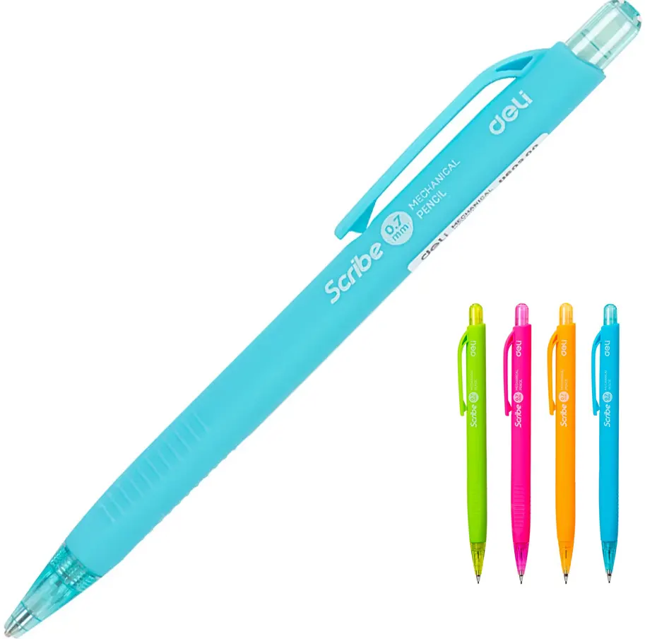 Tikki Deli Plastic Mechanical Pen, 0.7 mm, Multiple Colors, EU60300