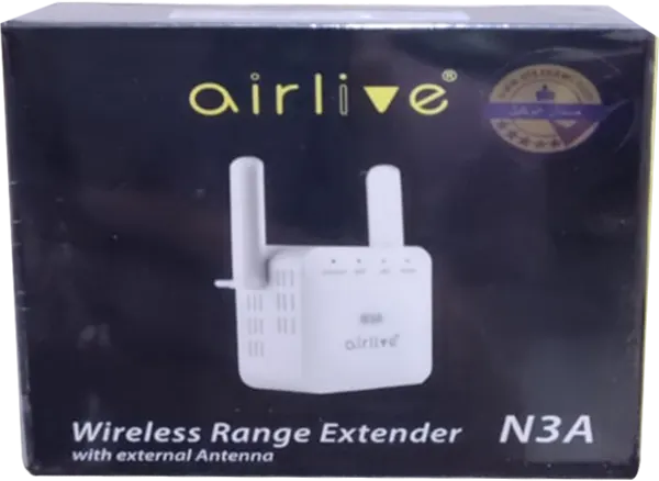 Airlive Wireless Range Extender With Antenna, 2.4GHz, White, N3A