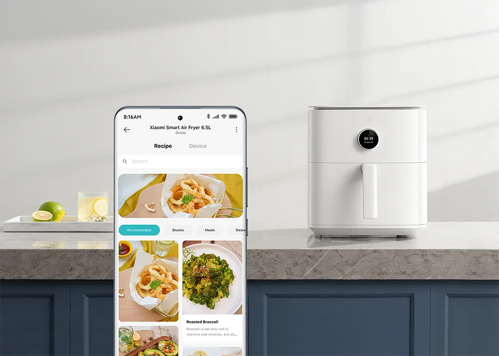 Xiaomi Air Fryer without Oil, Smart, 1800 Watt, 6.5 Liters, Digital Display, White, MAF10