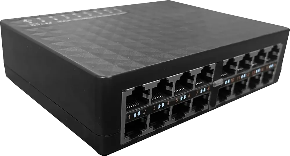 Airlive 16 Port Ethernet Desktop Switch 10-100Mbps, Black, Live-16E