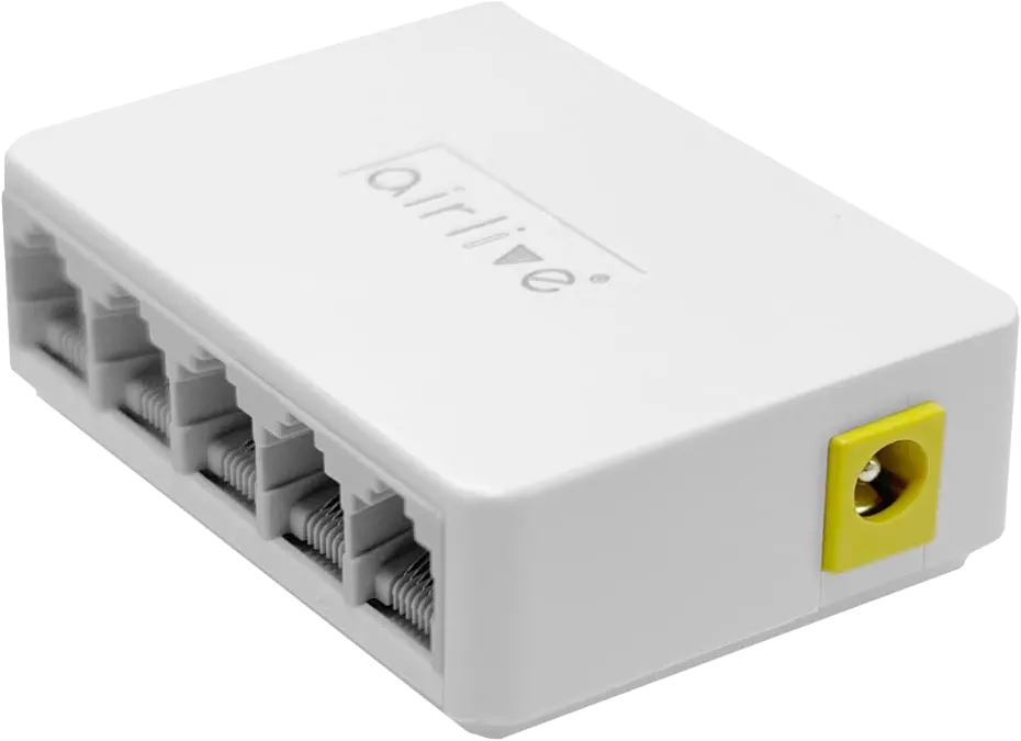 Airlive 5 Port Ethernet Desktop Switch, 1000Mbps , White, Live-5GT