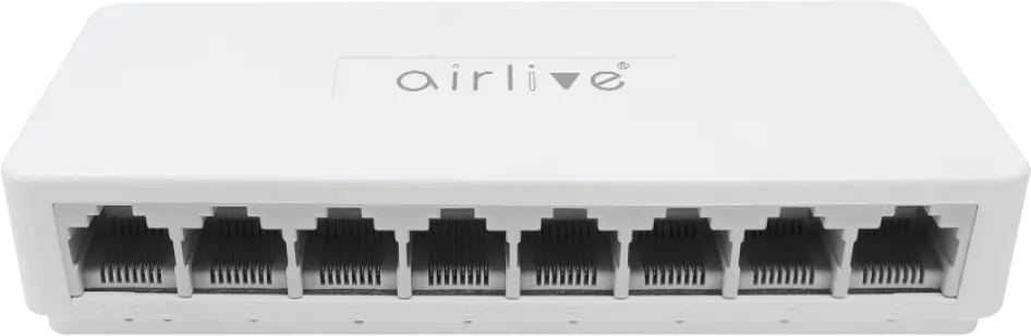 Airlive 8 Port Ethernet Desktop Switch, 1000Mbps ,White, Live-8GT