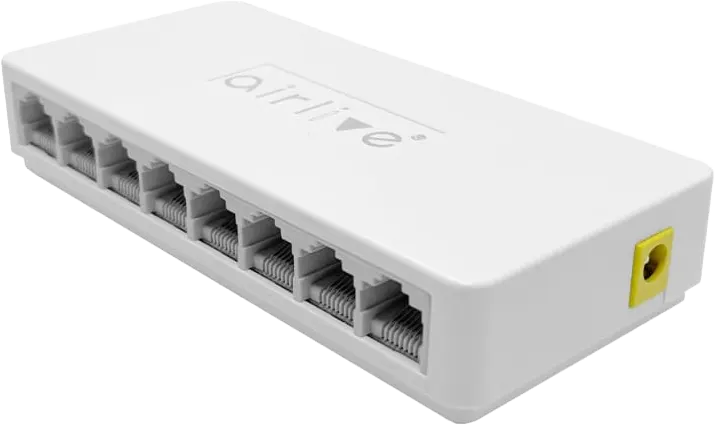 Airlive 8 Port Ethernet Desktop Switch, 10-100Mbps ,White, Live-8E