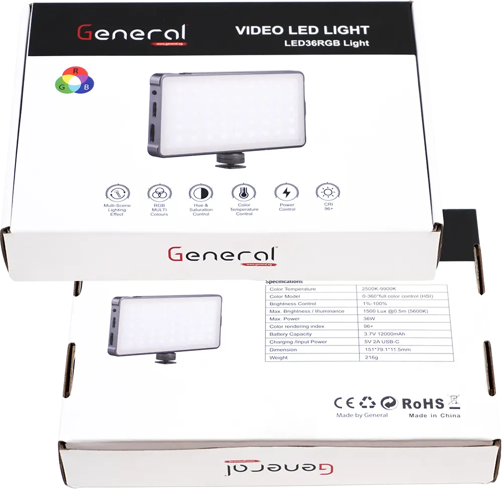 General Video Led Light, RGB Multi Colours, LED36RGB