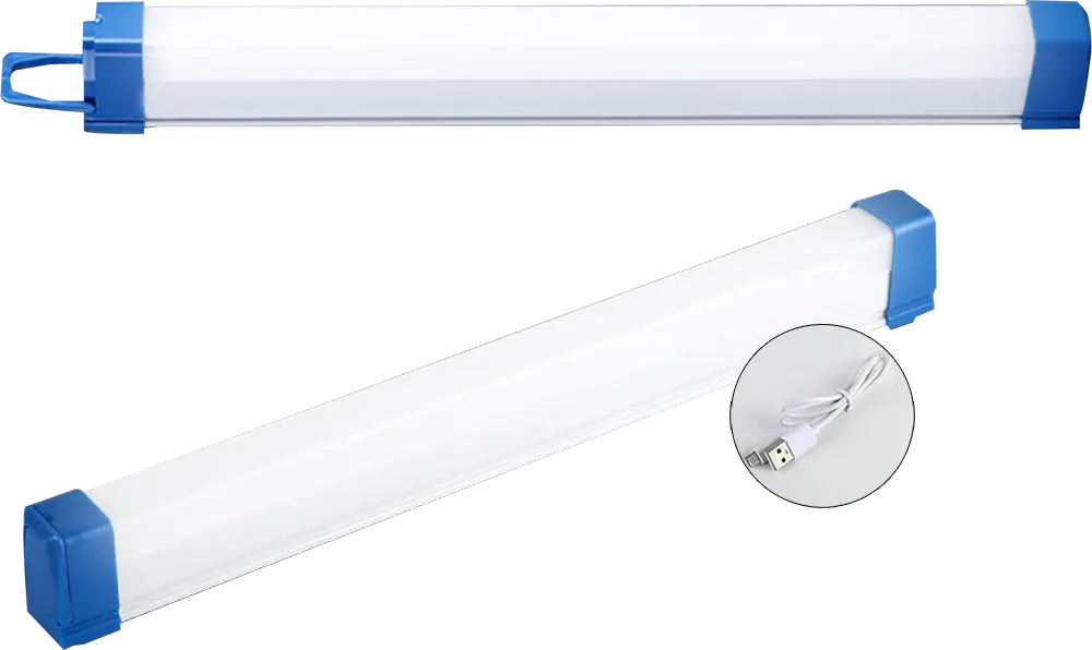 Rechargeable LED flashlight, 80 Watt, USB charging, Blue, T550