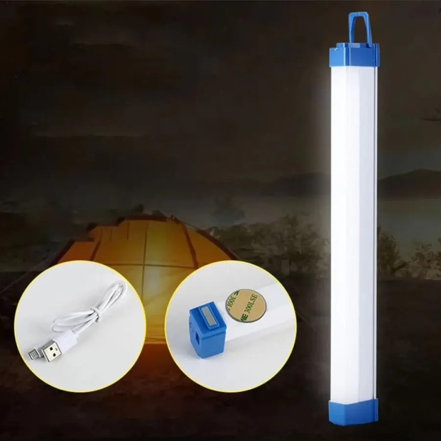 Rechargeable LED flashlight, 80 Watt, USB charging, Blue, T550