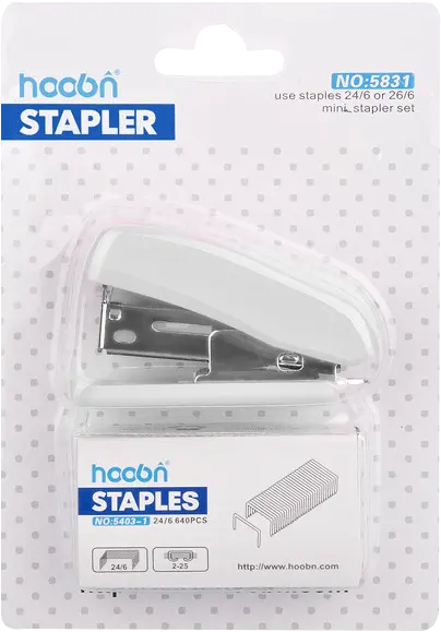 Hoobn Office Stapler, Quick Use, White