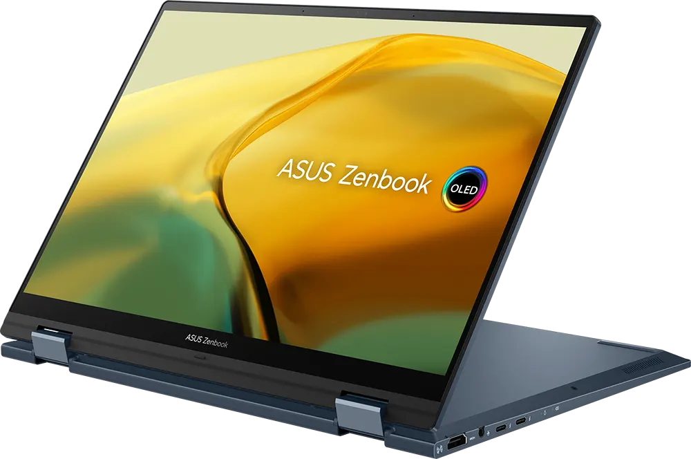 ASUS Zenbook 14 Flip OLED UP3404VA-OLED005W Intel Core I5-1340P, 8GB RAM, 512GB SSD Hard Disk, Intel® Iris Xe Integrated Graphics Card, 14.0" OLED 2.8K Display, Windows 11 , Ponder Blue