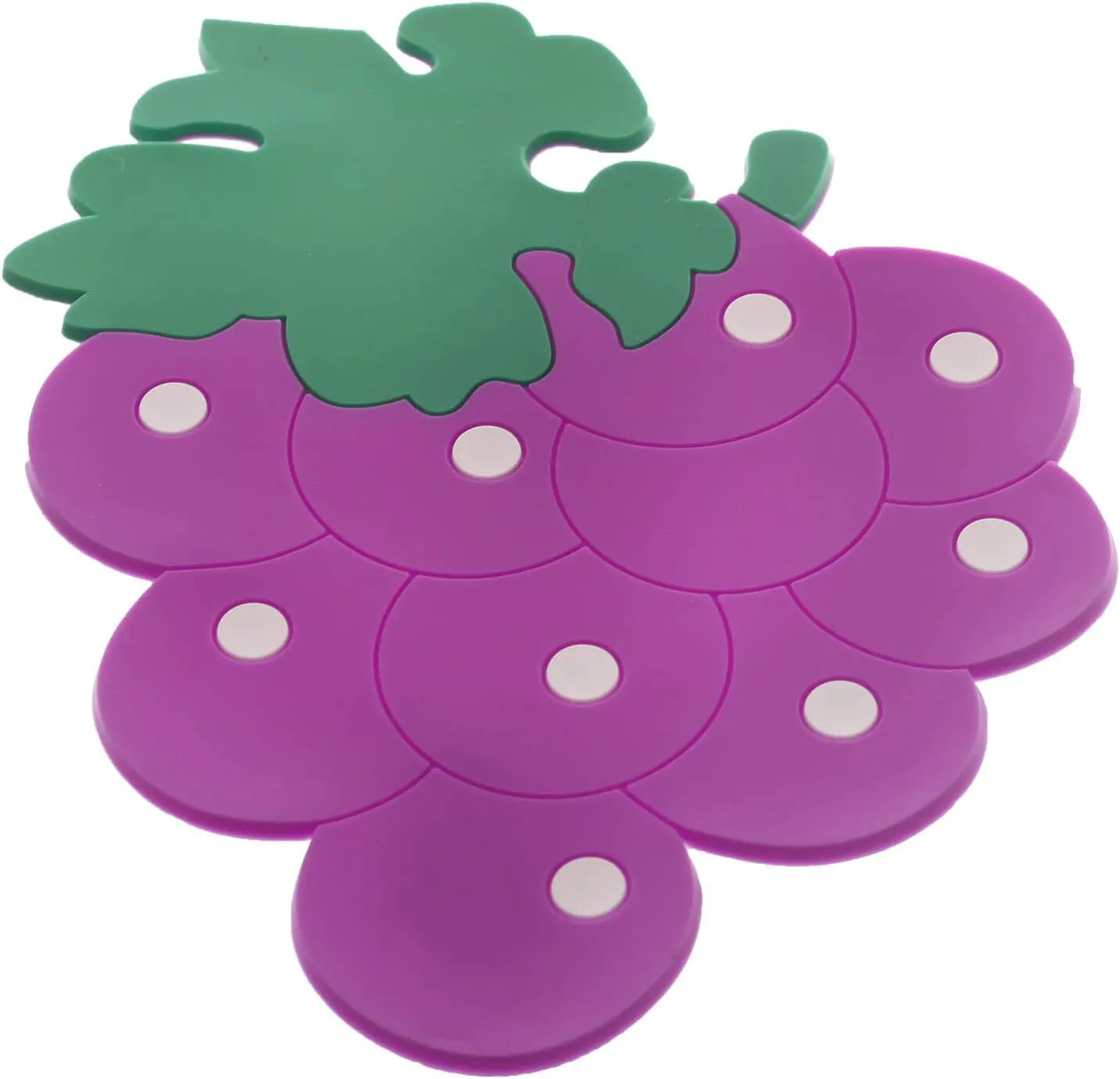 A set of fruit-shaped heat-insulating silicone coasters, 2 pieces
