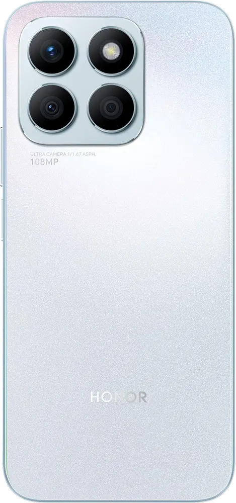 Honor X8B Dual SIM Mobile, 512GB Internal Memory, 8GB RAM, 4G LTE, Titanium Silver + (Earbuds X6 For Free)