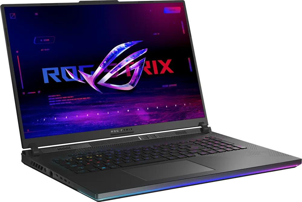 Asus Laptop ROG Strix SCAR 18 (2024) G834JZR-N6027W Intel Core I9-14900HX, 32GB RAM, 1TB SSD Hard Disk, NVIDIA GeForce RTX™ 4080 12GB, 18" WQXGA Display, Windows 11, Black