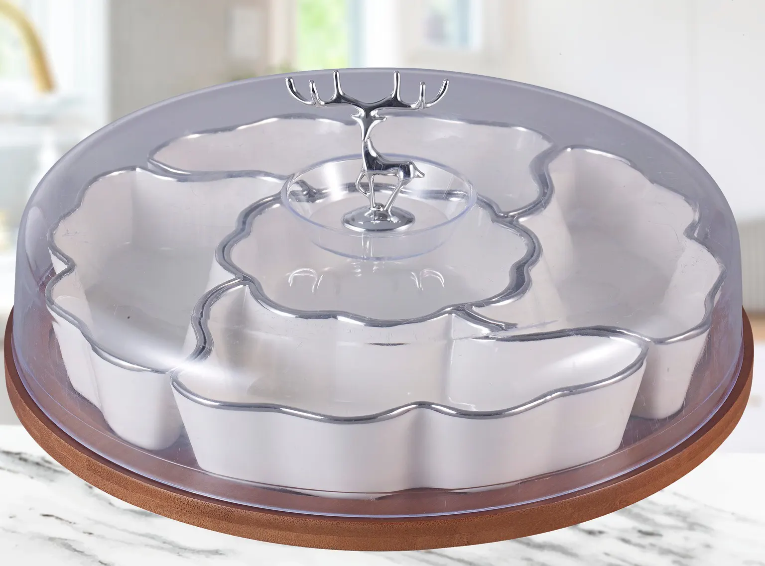 شيالة مقسمة بالغطاء، أبيض