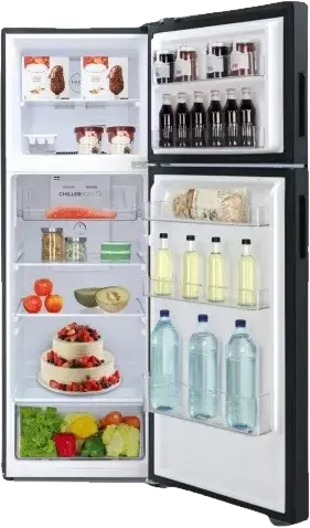 Refrigerator No Frost Haier , 380 Litres, 2 Doors, Inverter, Black, HRF-380TMBM