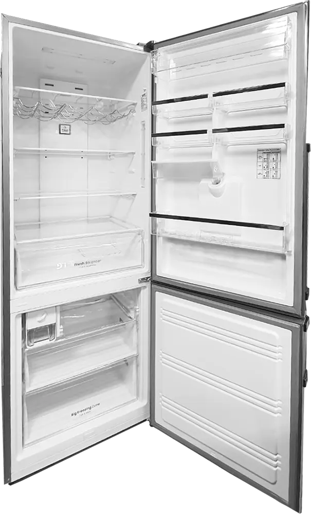Fresh Harmony Combi Refrigerator, No Frost, 640 Liters, 2 Bottom Freezer Doors, Digital Display, Silver Stainless Steel, water Tap, FNB-D640YQT