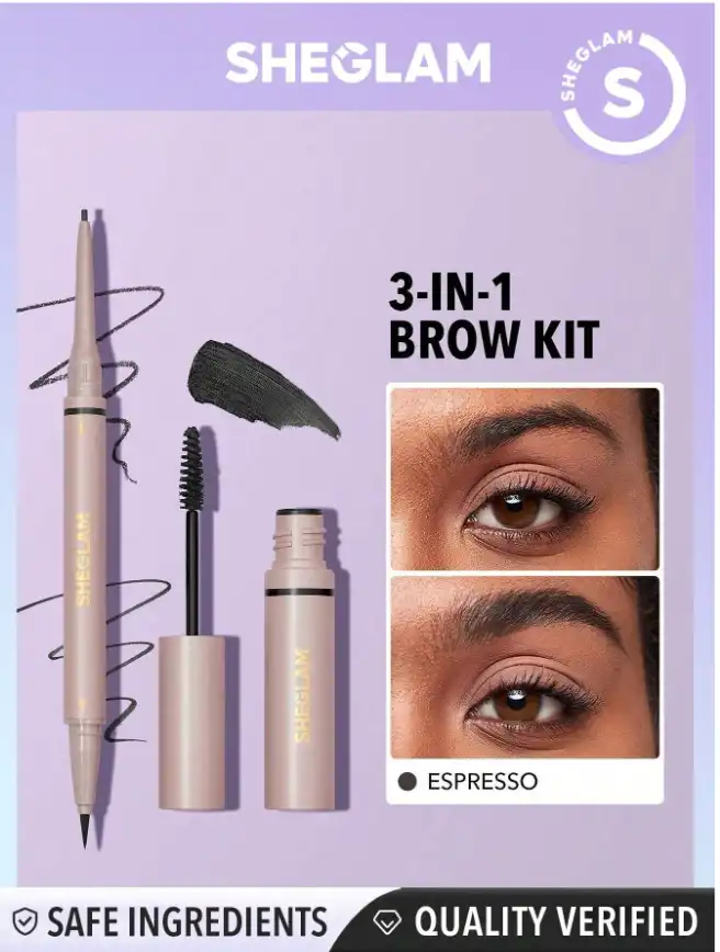 SHEGLAM SO ABROWSING 2 IN 1 EYEBROW PENCIL, GEL  ESPRESSO