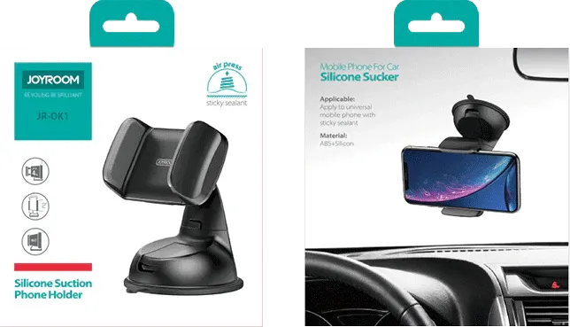 Joyroom Single Pull Suction Cup Phone Holder, Black, JR-OK1