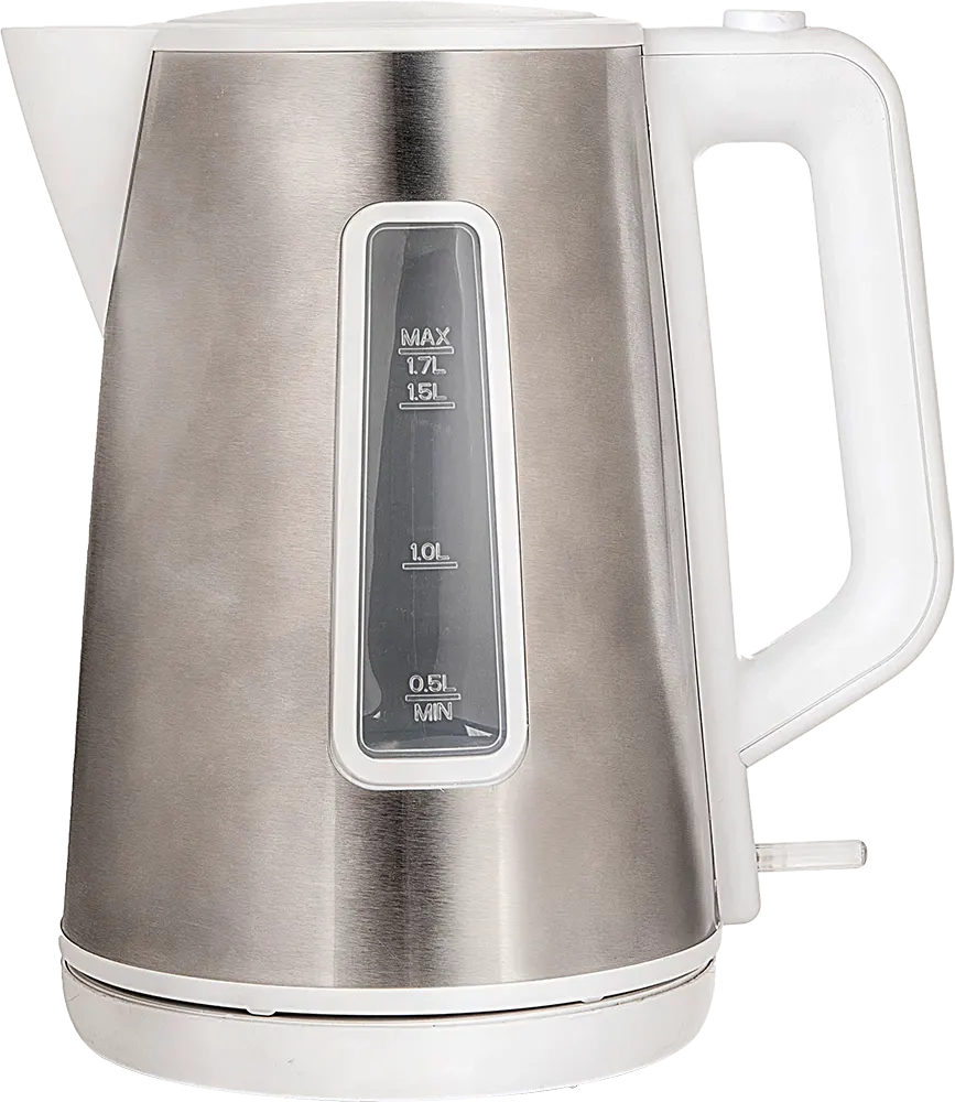 MediaTech Stainless Steel-Plastic Electric Water Kettle, 1.7 Liter, 2200 Watt, Silver, MT-K130