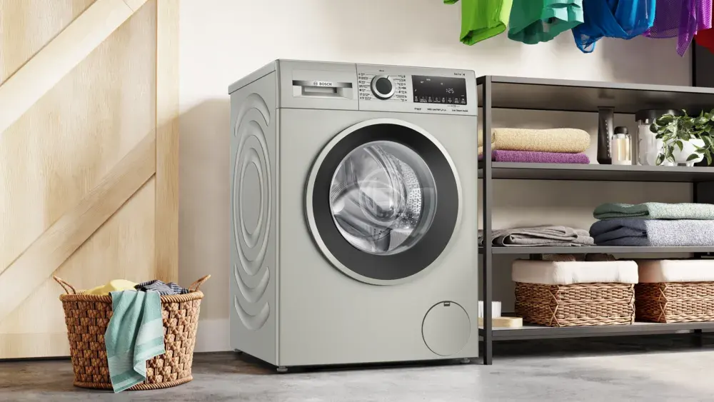 Bosch Full Automatic Washing Machine, Front Loading, 9 Kg, 1400 Rpm, Digital Display, Silver, WGA1440XEG