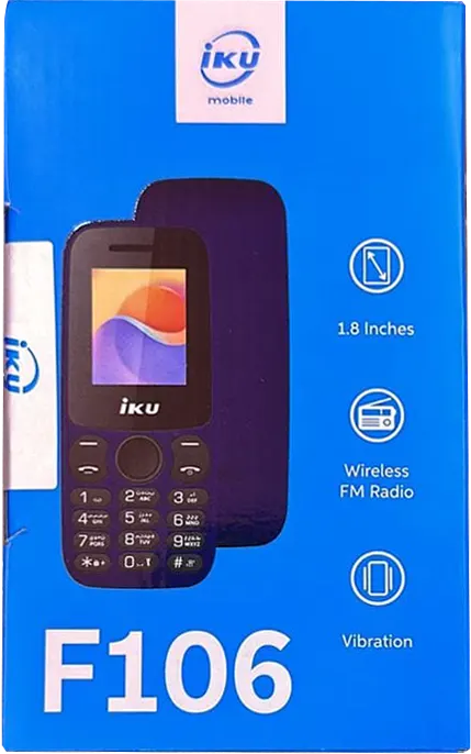 IKU F106 Dual SIM Mobile, 1.8Inch Display, Dark Blue