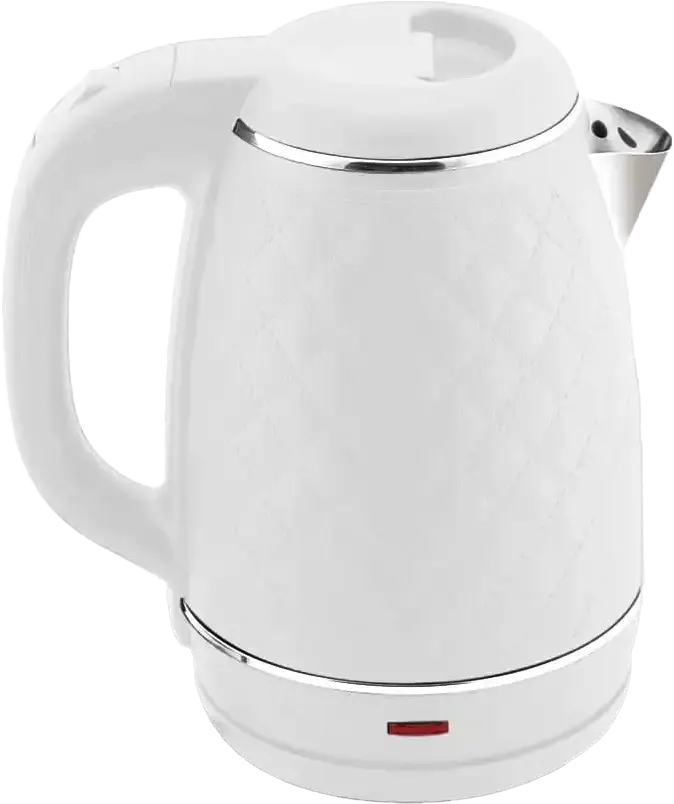 Flamingo Premier Stainless Steel-Plastic Electric Water Kettle, 1.8 Liter, 1500 Watt, White