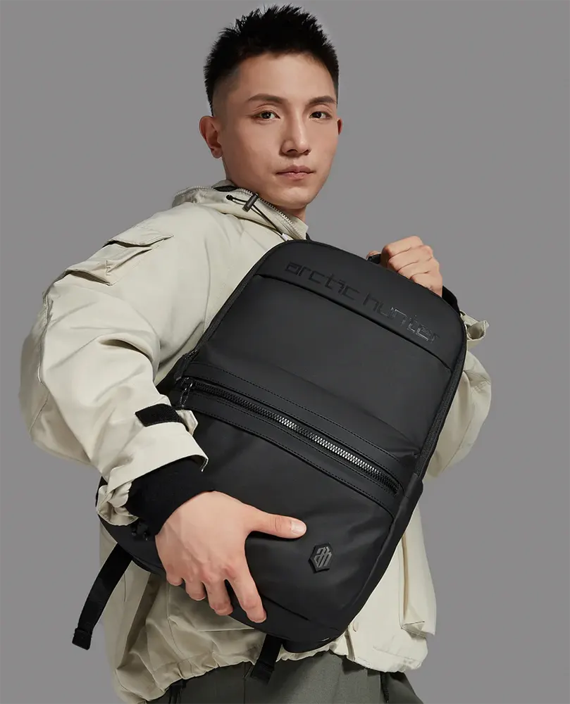 Arctic Hunter Laptop Backpack , 15.6 In, Water resistant, Black, B00536