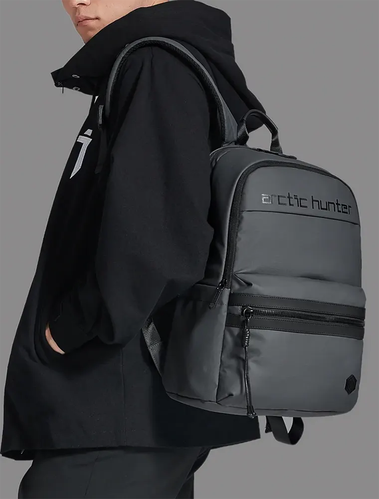 Arctic Hunter Laptop Backpack , 15.6 In, Water resistant, Black, B00536