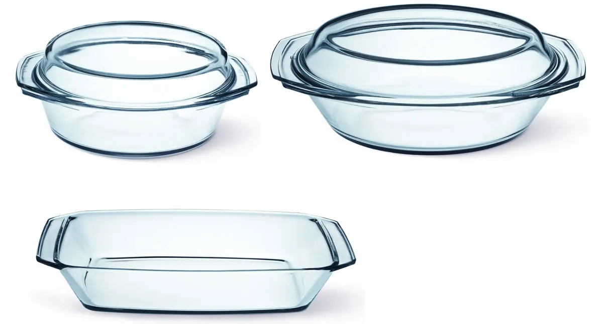 طقم طاجن بيركس سيماكس ، 5 قطع، شفاف