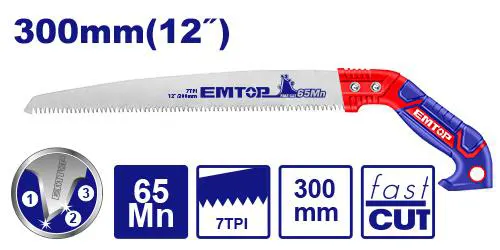 Emtop tree saw, 12 inch, 300 ml, EHASP3001