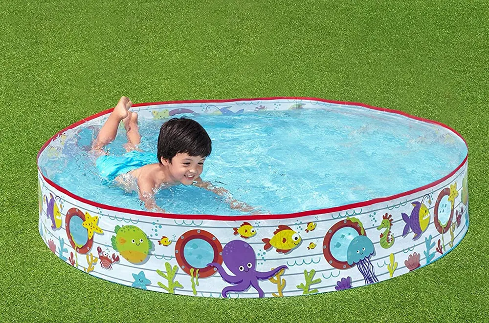 Bestway Round Inflatable Pool, 152 cm x 25 cm, Colored, 57443