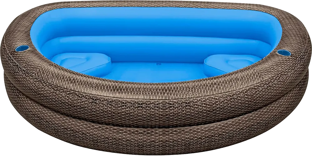 Bestway Inflatable Oval Swimming Pool with Seats, 231 * 178 * 53 cm, Brown, 54426
