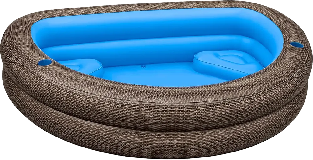 Bestway Inflatable Oval Swimming Pool with Seats, 231 × 178 × 53 cm, Brown, 54426