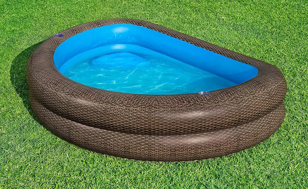 Bestway Inflatable Oval Swimming Pool with Seats, 231 * 178 * 53 cm, Brown, 54426
