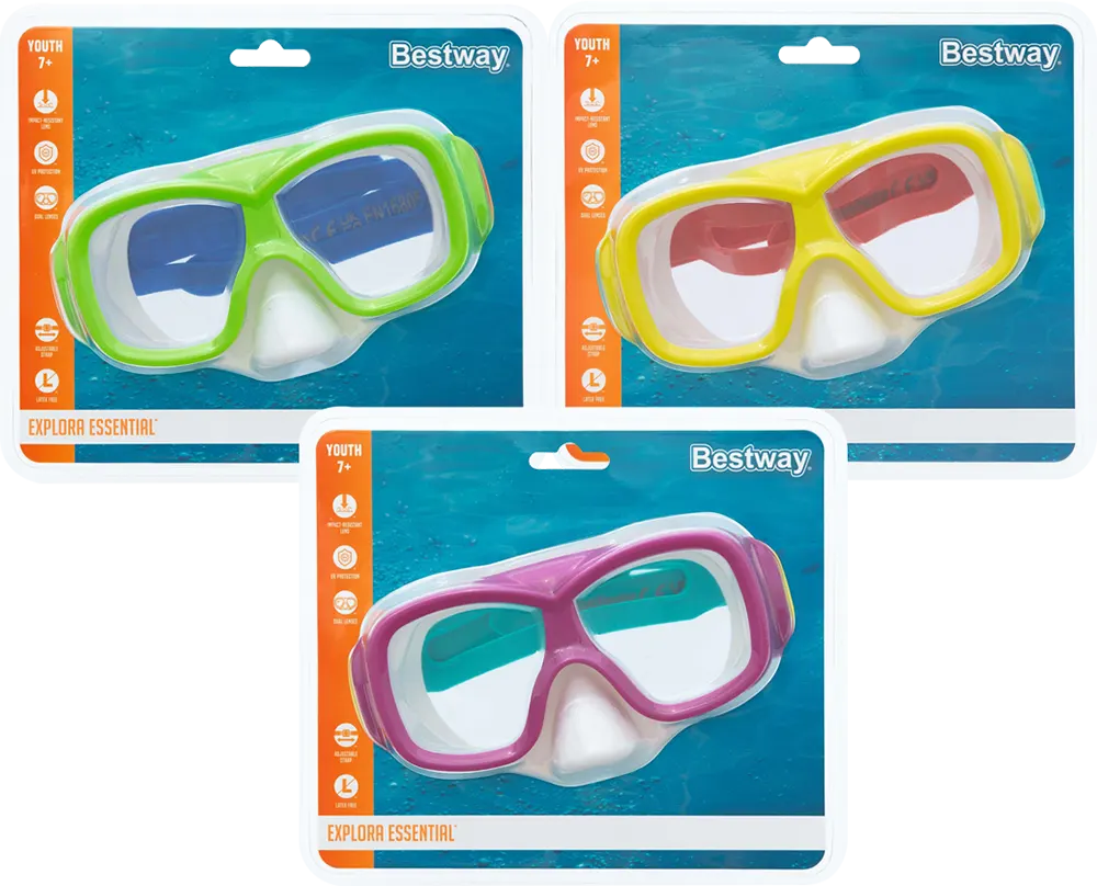 Bestway Hydro Swim Beach Goggles, Multi Color, 22039