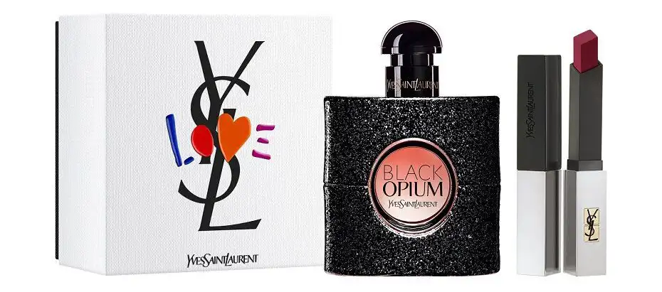 BLACK OPIUM By Yves Saint Laurent For Women EDP 50 ml  + Lipstick