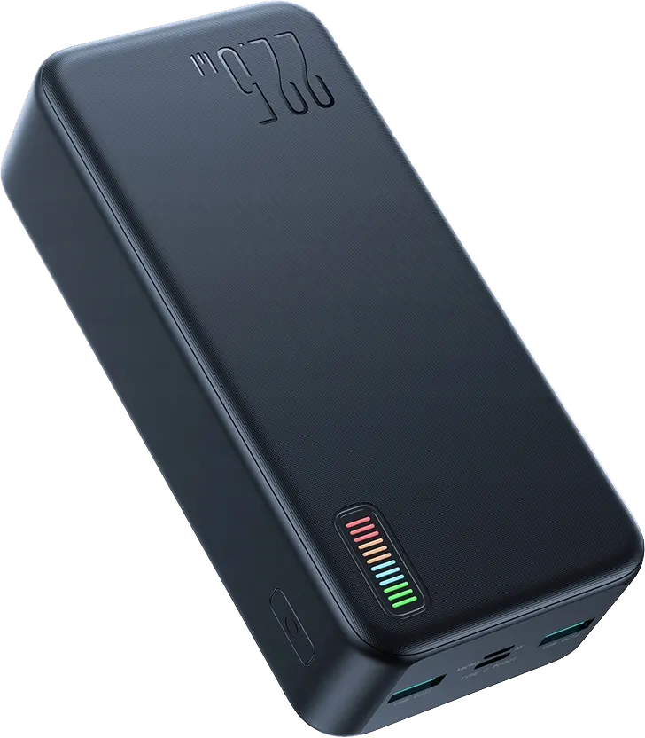 Joyroom Fast Charging Power Bank, 30000 mAh, 5V, 22.5W, Black, JR-QP196