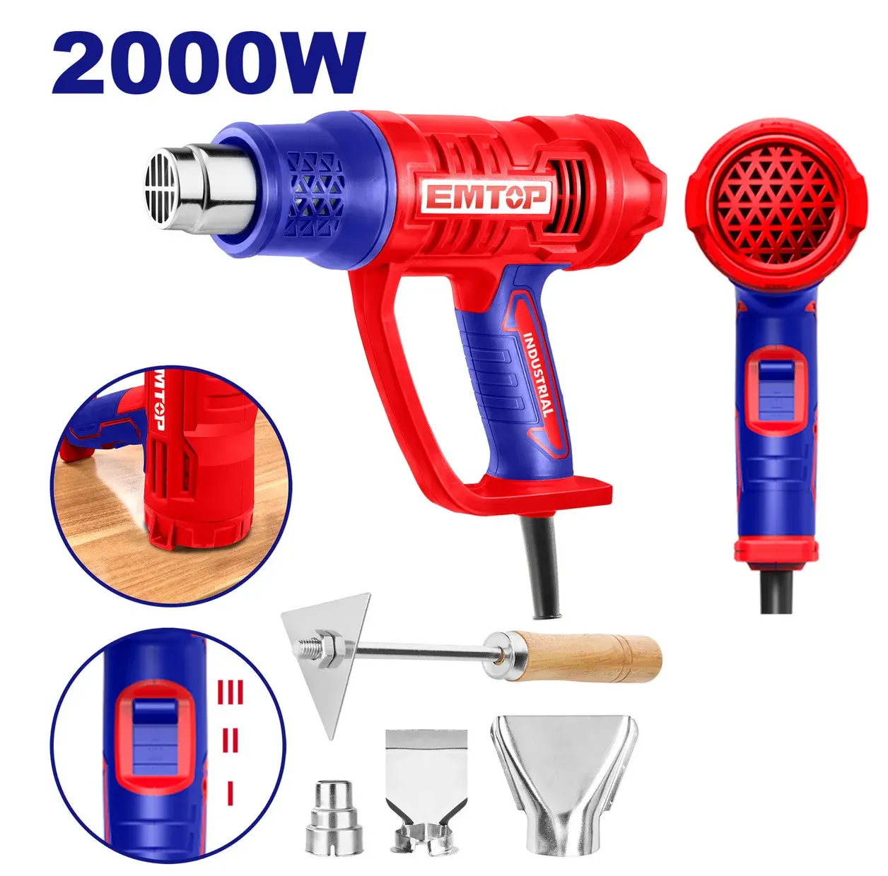 Emtop Heat Gun, 2000 Watt, EHGN20078