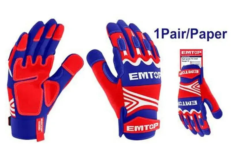 Emtop Padded Gloves, XL, EMGV0101XL