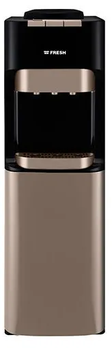 Fresh Water Dispenser, 3 Taps (Cold + Hot + Regular), Top Loading, Storage, Black*Champagne, FW-16VCBC