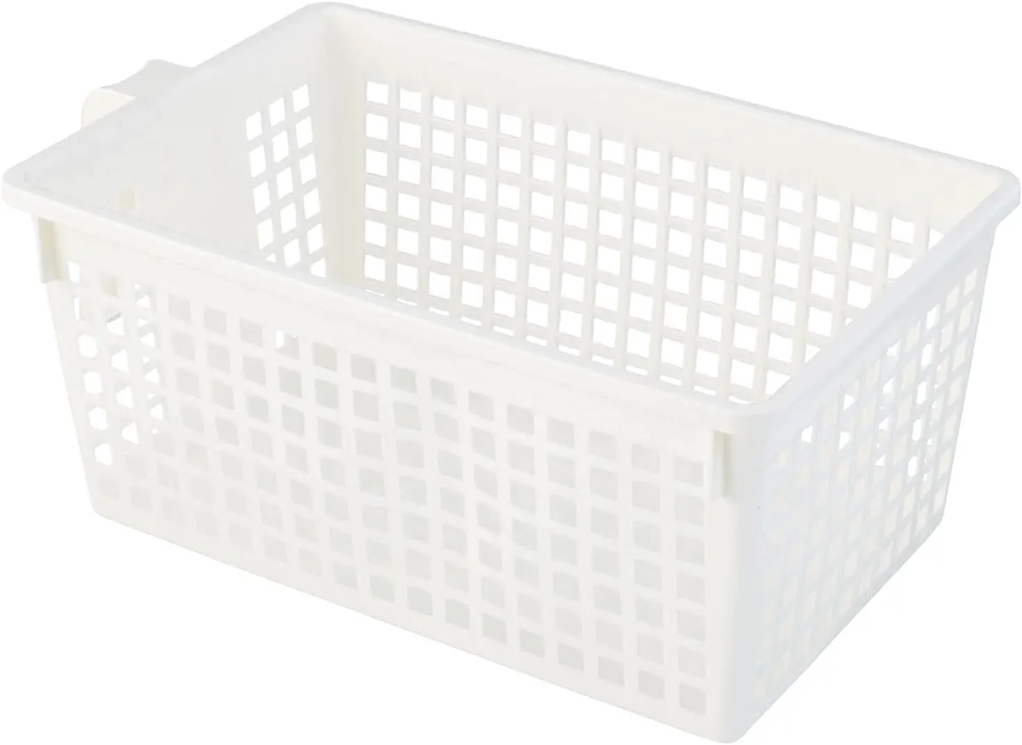 Large National Rattan Bed Plastic Fridge Organizer - White