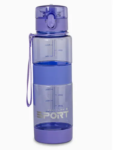 Sports water bottle with silicone mask, acrylic, 600 ml, various colors