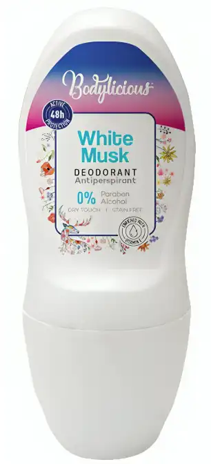 BODYLICIOUS  Roll On Deodorant WHITE MUSK 50 ml