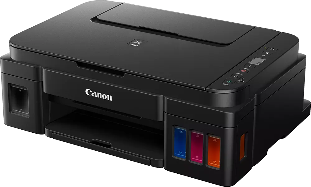 Inkjet Printer Canon PIXMA, Multifunction, Colorful Printing, USB, Black, G2410