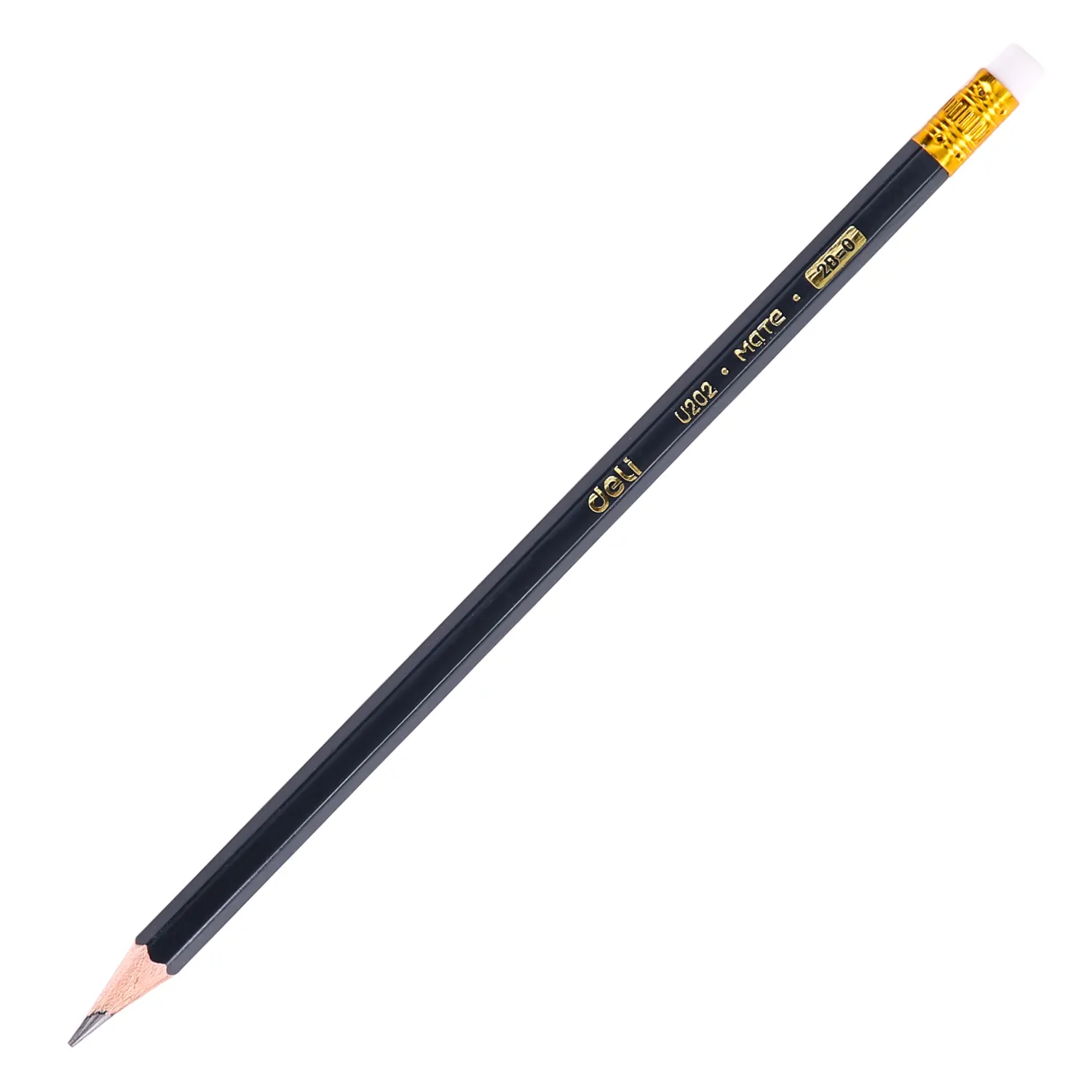 Deli Pencil Box with Erasers, 12 Pens, 2B, Blue, EU20200