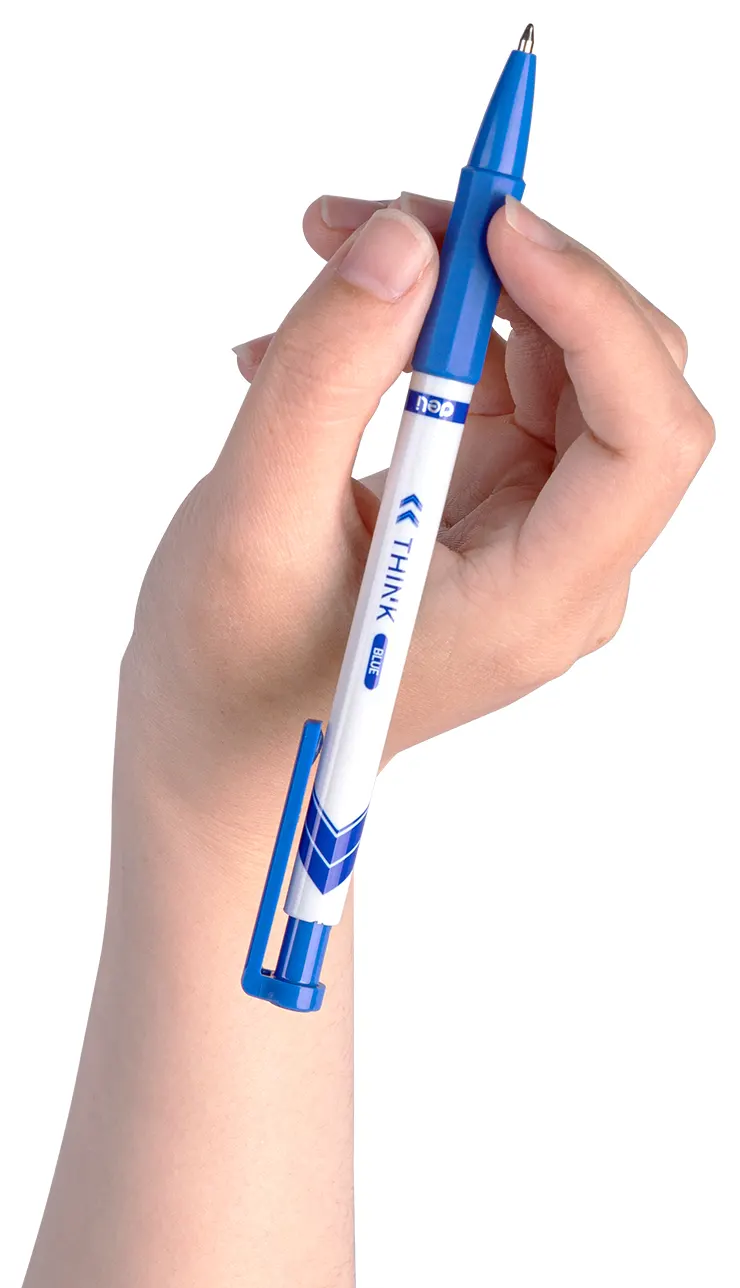 Deli Think Ballpoint Pen, 0.7 mm, Blue, Q25-BL
