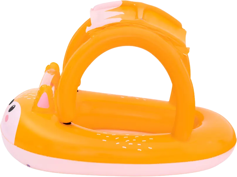 عوامة سباحة بيست واي قابلة للنفخ، تصميم الثعلب الودود مع سقف حماية، أصفر، 34168