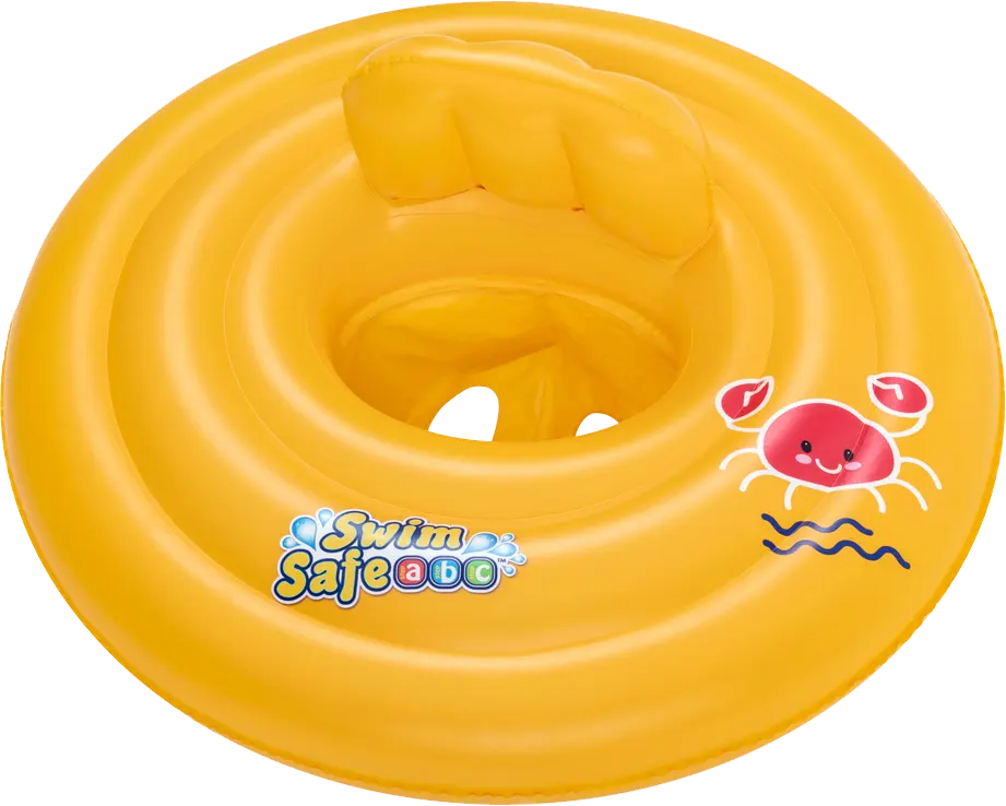 Bestway Baby Inflatable Swim Ring With Seat , Yellow, 32096