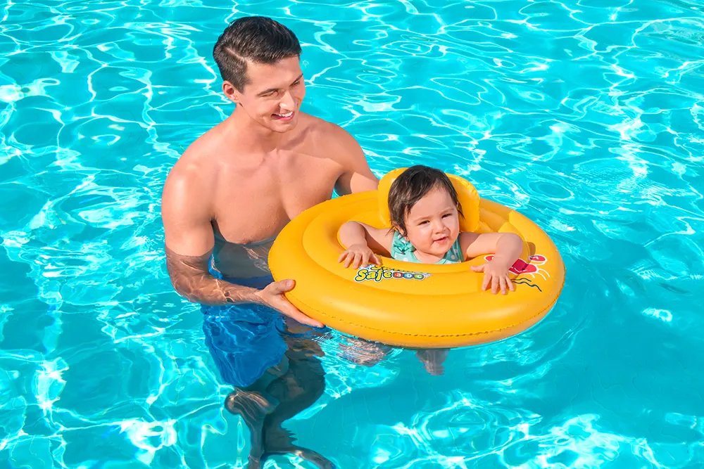 Bestway Baby Inflatable Swim Ring With Seat , Yellow, 32096