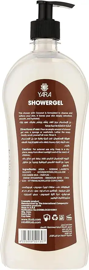 Yara COCONUT shower gel 1 L